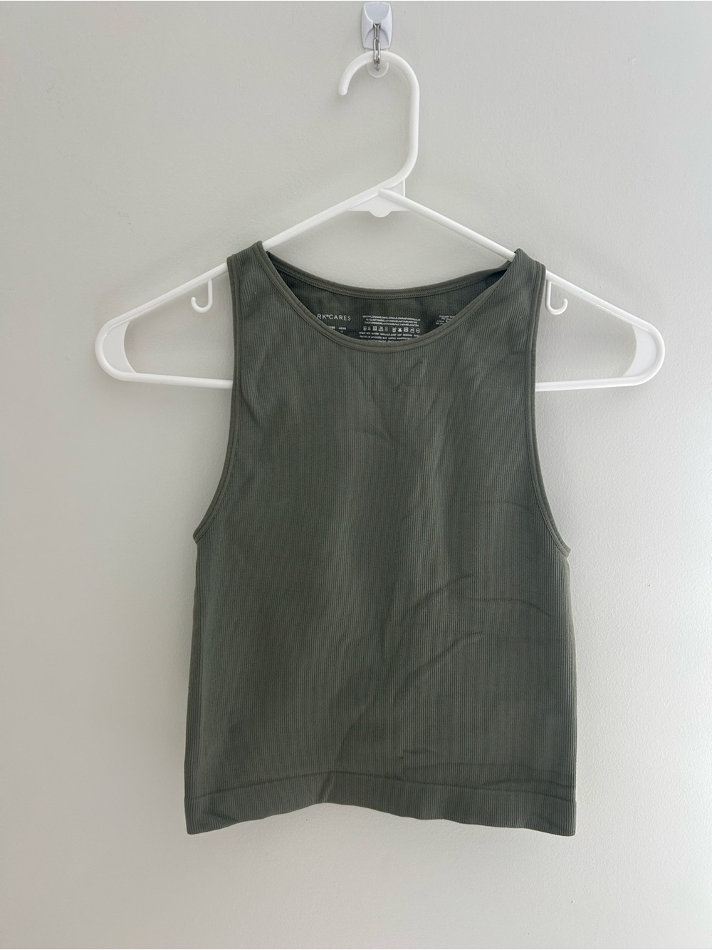 Primark Olive Green Ribbed Tank Top